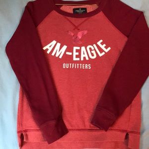 Maroon American Eagle crew neck sweatshirt